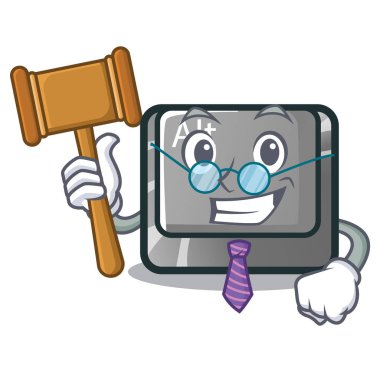 Yargıç çizgi film alt düğmesini tablo