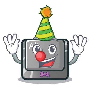 Palyaço çizgi film alt düğmesini tablo