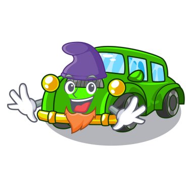Elf klasik araba Karikatür izole