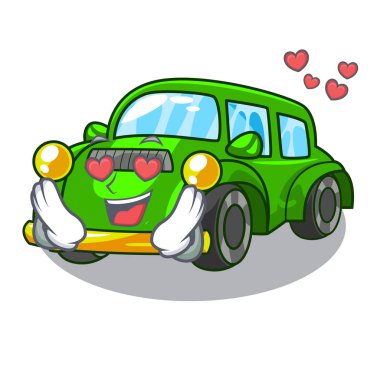 Şekil Mascot içinde aşk klasik otomobil