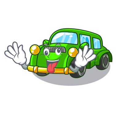 Çılgın klasik araba oyuncak karikatür şeklinde
