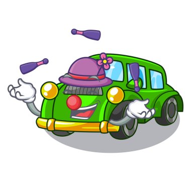 Klasik araba oyuncak karikatür şeklinde hokkabazlık