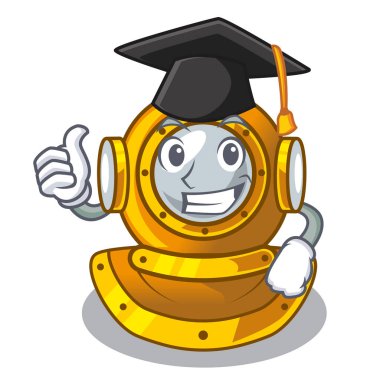 Graduation helmet diving isolated in the cartoon clipart