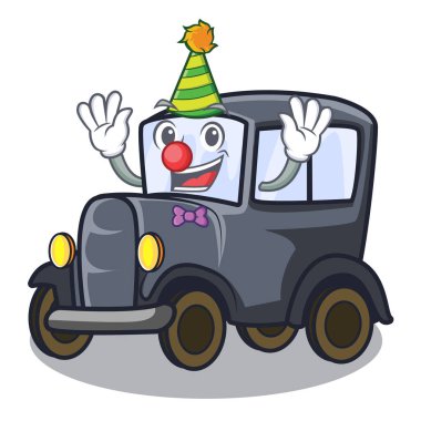 Palyaço eski minyatür araba şekli Mascot