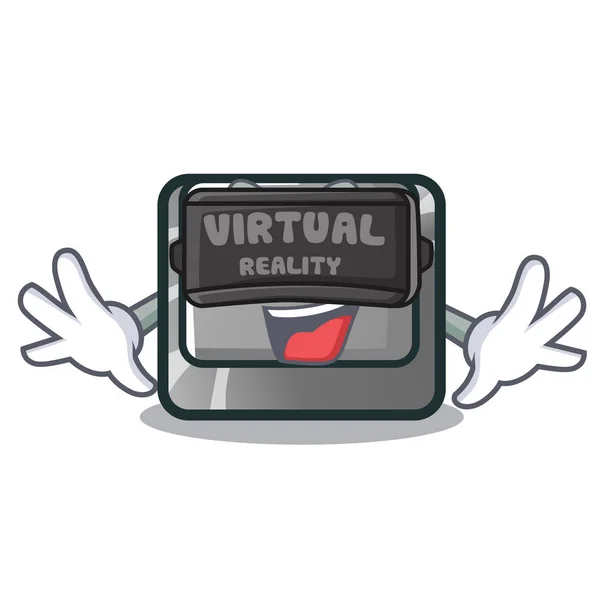 Virtuell verklighet alt karaktär knappen Fäst tangentbordet — Stock vektor