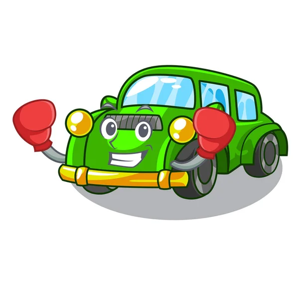 Boxing classic car isolated in the cartoon — Stock Vector