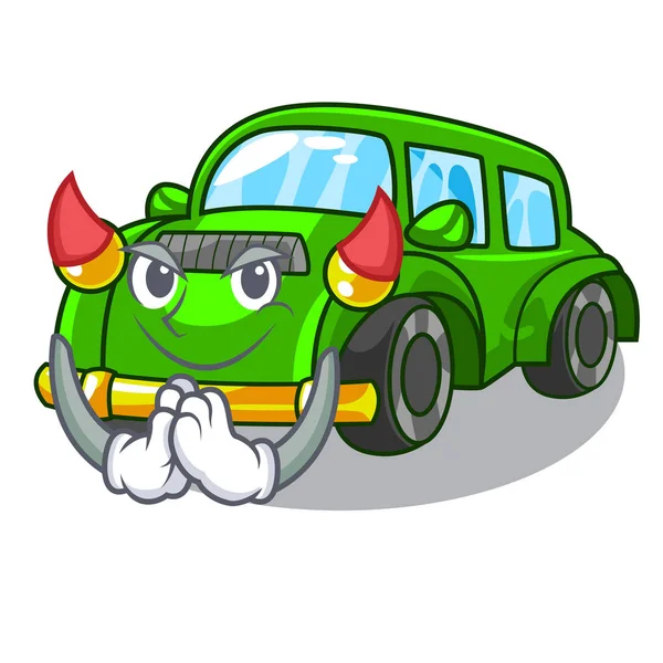 Devil classic car in the shape mascot — Stock Vector