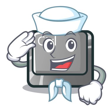 Denizci ctrl düğme karikatür şeklinde