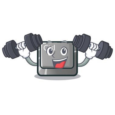 Fitness ctrl düğme karikatür şeklinde