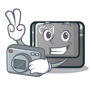 Bilgisayara bağlı fotoğrafçı karakteri ctrl düğme