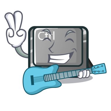 Bilgisayara bağlı gitar karakteri ctrl düğme ile