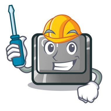 Karikatür klavye otomotiv ctrl düğmesini