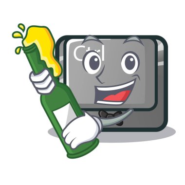 Karikatür klavye ile bira ctrl düğmesini