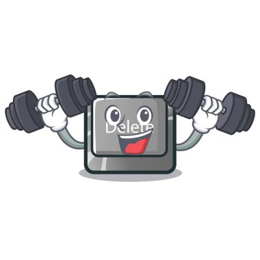 Karakteri ile izole fitness düğme silme