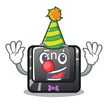 Çizgi film klavyede bulunan palyaço son düğmesini