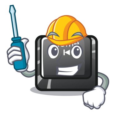 Otomotiv düğmesini karikatür şeklinde ev