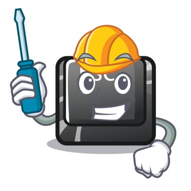 Karakter izole otomotiv düğme esc