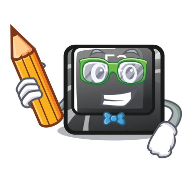 Klavyede öğrenci karikatür F2 düğmesi