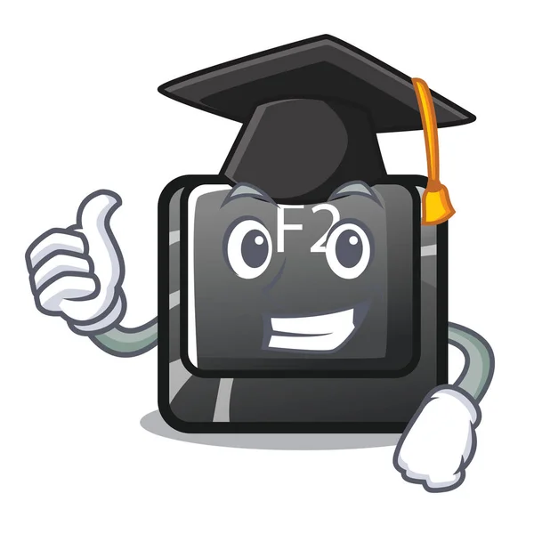 キーボードの卒業漫画 f2 ボタン — ストックベクタ