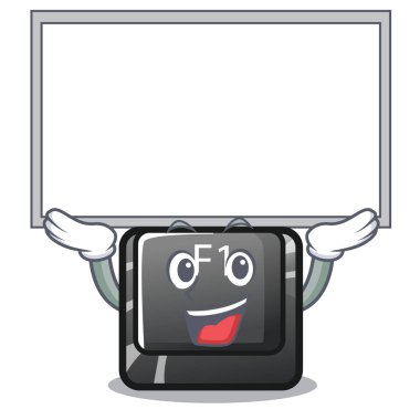 Yukarı Pano düğme F1 maskot izole