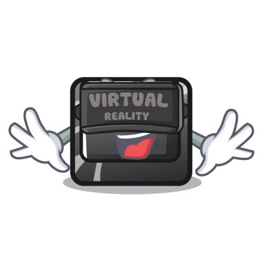 Klavyede sanal gerçeklik düğmesi F1 karikatür