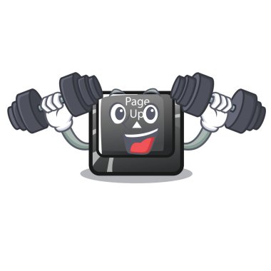 Karikatür şekil kadar Fitness düğmesi sayfa