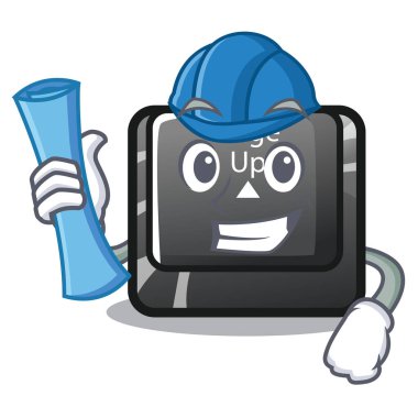 Karakter ile yalıtılmış mimar düğme sayfası