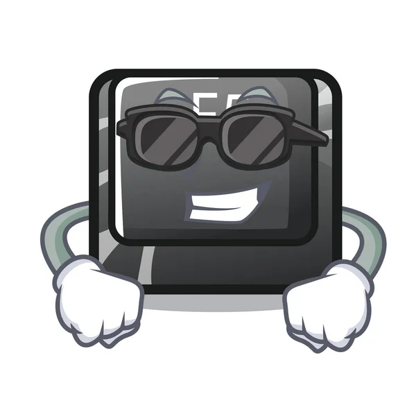 Super cool F5 geïnstalleerd op de mascotte computer — Stockvector