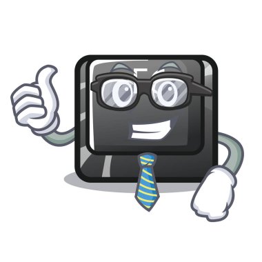 İş adamı düğmesi F6 maskot izole