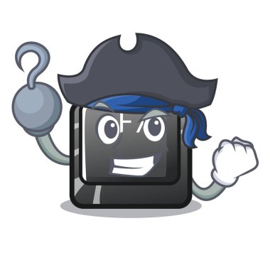 Karikatür klavyede yüklü korsan F7 düğmesi