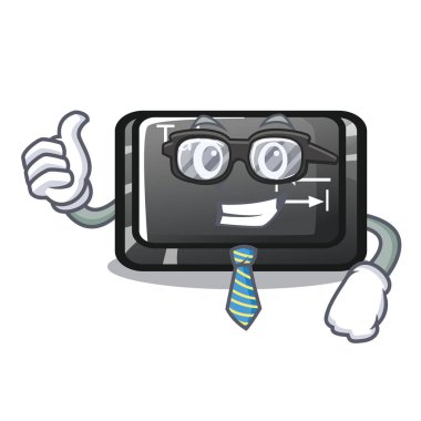 Şekil karikatür işadamı düğmesi sekmesi