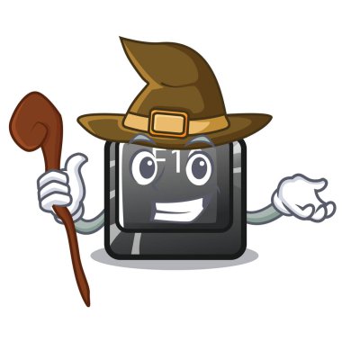 Cadı tuşu f10 karikatür ile izole