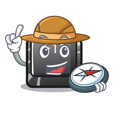 Explorer düğmesi f11 karikatür ile izole