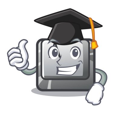 Mezuniyet düğmesi Çizgi film şeklinde a