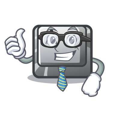 İşadamı düğmesi Çizgi film şeklinde a