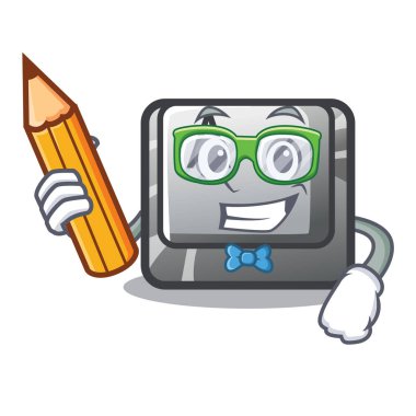 Karikatür şeklinde öğrenci düğmesi A