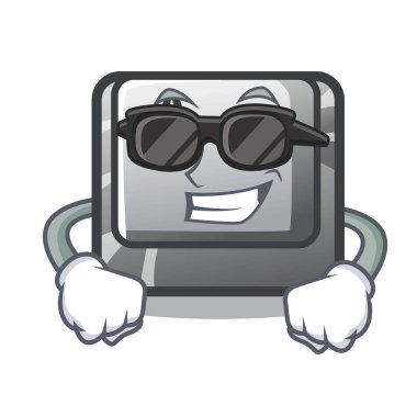 Süper serin düğme Çizgi film şeklinde a