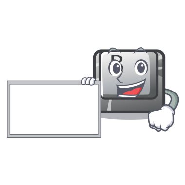 Çizgi film bilgisayarına kurulu tahta düğmesi B ile