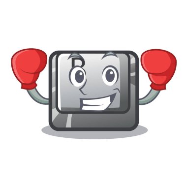 Çizgi film bilgisayarında kutulama düğmesi B yüklü