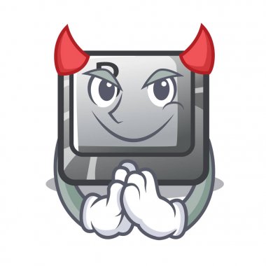 Maskot klavyede Şeytan düğmesi B