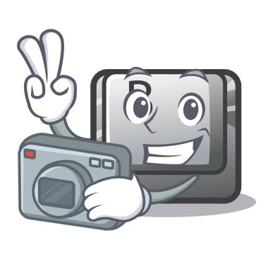 Maskot klavyede Fotoğrafçı düğmesi B