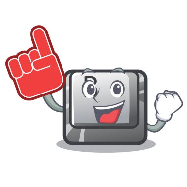 Karakter şeklinde köpük parmak düğmesi B