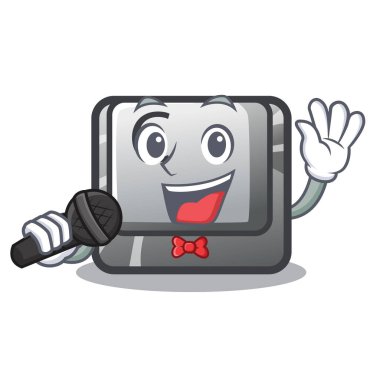 Şarkı düğmesi C karikatür izole