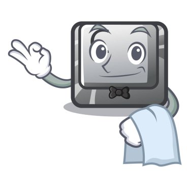 Garson düğmesi C karikatür izole