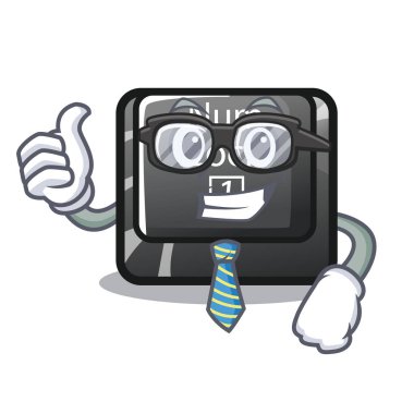 Karikatür şeklinde işadamı num kilit