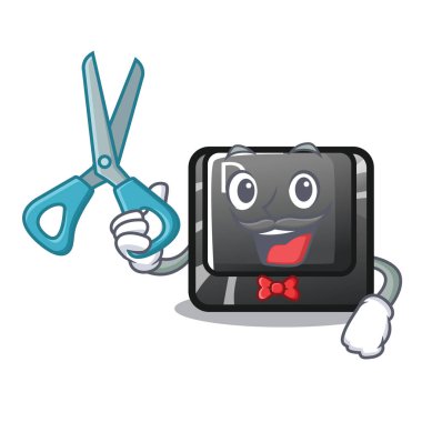 Bir bilgisayar maskotu üzerinde Berber düğmesi D