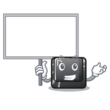 Bilgisayar maskotu üzerinde tahta düğmesi D getir