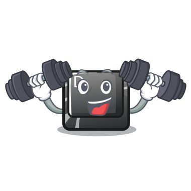 Bir bilgisayar maskotu üzerinde Fitness düğmesi D
