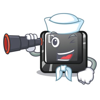 Oyun karakterine binoküler D tuşu yüklü denizci