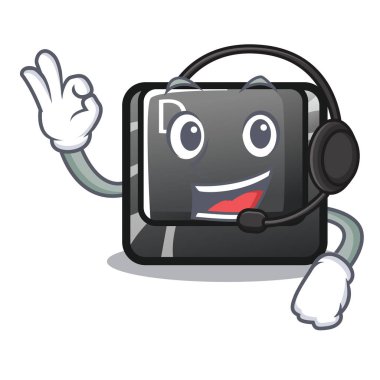 Kulaklık düğmesi D çizgi film şeklinde.